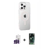 MARSİLYAN™- iPhone 16 Pro Max Kılıf Yörünge Koleksiyonu - Siyah 360 Mat Full Body Arka Koruyucu + Bilvis Titan Kamera Lens - SH
