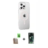 MARSİLYAN™- iPhone 16 Pro Max Kılıf Yörünge Koleksiyonu - Siyah 360 Mat Full Body Arka Koruyucu + Raze Metal Kamera Lens - CLTM