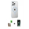 MARSİLYAN™- iPhone 16 Pro Max Kılıf Yörünge Koleksiyonu - Siyah 360 Mat Full Body Arka Koruyucu + Raze Metal Kamera Lens - CLTM