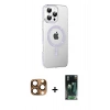 MARSİLYAN™- iPhone 16 Pro Max Kılıf Yörünge Koleksiyonu - Siyah 360 Mat Full Body Arka Koruyucu + Pers Alüminyum Kamera Lens - CLTM