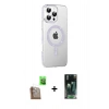 MARSİLYAN™- iPhone 16 Pro Max Kılıf Yörünge Koleksiyonu - Siyah 360 Mat Full Body Arka Koruyucu + Raze Metal Kamera Lens - CLTM