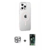 MARSİLYAN™- iPhone 16 Pro Max Kılıf Yörünge Koleksiyonu - Siyah 360 Mat Full Body Arka Koruyucu + Pers Alüminyum Kamera Lens - GI