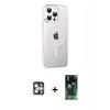 MARSİLYAN™- iPhone 16 Pro Max Kılıf Yörünge Koleksiyonu - Siyah 360 Mat Full Body Arka Koruyucu + PVD Metal Kamera Lens - GS