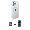 MARSİLYAN™- iPhone 16 Pro Max Kılıf Yörünge Koleksiyonu - Siyah 360 Mat Full Body Arka Koruyucu + PVD Metal Kamera Lens - GS