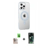 MARSİLYAN™- iPhone 16 Pro Max Kılıf Yörünge Koleksiyonu - Siyah 360 Mat Full Body Arka Koruyucu + Raze Metal Kamera Lens - NLGY