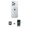 MARSİLYAN™- iPhone 16 Pro Max Kılıf Yörünge Koleksiyonu - Siyah 360 Mat Full Body Arka Koruyucu + PVD Metal Kamera Lens - SH