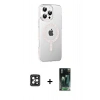 MARSİLYAN™- iPhone 16 Pro Max Kılıf Yörünge Koleksiyonu - Siyah 360 Mat Full Body Arka Koruyucu + PVD Metal Kamera Lens - SH