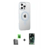 MARSİLYAN™- iPhone 16 Pro Max Kılıf Yörünge Koleksiyonu - Siyah 360 Mat Full Body Arka Koruyucu + Raze Metal Kamera Lens - SH