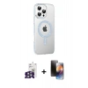 MARSİLYAN™- iPhone 16 Pro Max Kılıf Yörünge Koleksiyonu - Siyah 3D Antistatik Mat Seramik Nano Ekran Koruyucu + Bilvis Titan Kamera Lens - GS
