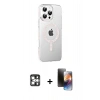 MARSİLYAN™- iPhone 16 Pro Max Kılıf Yörünge Koleksiyonu - Siyah 3D Antistatik Mat Seramik Nano Ekran Koruyucu + PVD Metal Kamera Lens - GS