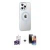 MARSİLYAN™- iPhone 16 Pro Max Kılıf Yörünge Koleksiyonu - Siyah 3D Antistatik Mat Seramik Nano Ekran Koruyucu + Bilvis Titan Kamera Lens - SH