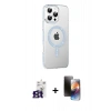 MARSİLYAN™- iPhone 16 Pro Max Kılıf Yörünge Koleksiyonu - Siyah 3D Antistatik Mat Seramik Nano Ekran Koruyucu + Bilvis Titan Kamera Lens - TMGI