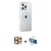 MARSİLYAN™- iPhone 16 Pro Max Kılıf Yörünge Koleksiyonu - Siyah 3D Antistatik Seramik Nano Ekran Koruyucu + Çöl Titanyum Pers Alüminyum Kamera Lens