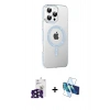 MARSİLYAN™- iPhone 16 Pro Max Kılıf Yörünge Koleksiyonu - Siyah 3D Antistatik Seramik Nano Ekran Koruyucu + Bilvis Titan Kamera Lens - SH