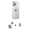 MARSİLYAN™- iPhone 16 Pro Max Kılıf Yörünge Koleksiyonu - Siyah Bilvis 3D Cam Ekran Koruyucu + Çöl Titanyum Raze Metal Kamera Lens