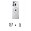 MARSİLYAN™- iPhone 16 Pro Max Kılıf Yörünge Koleksiyonu - Siyah Bilvis 3D Cam Ekran Koruyucu + Pers Alüminyum Kamera Lens - GS