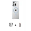 MARSİLYAN™- iPhone 16 Pro Max Kılıf Yörünge Koleksiyonu - Siyah Bilvis 3D Cam Ekran Koruyucu + Pers Alüminyum Kamera Lens - GS