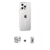 MARSİLYAN™- iPhone 16 Pro Max Kılıf Yörünge Koleksiyonu - Siyah Bilvis 3D Cam Ekran Koruyucu + Pers Alüminyum Kamera Lens - GS