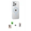 MARSİLYAN™- iPhone 16 Pro Max Kılıf Yörünge Koleksiyonu - Siyah Bilvis 3D Cam Ekran Koruyucu + Raze Metal Kamera Lens - NLGY