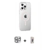 MARSİLYAN™- iPhone 16 Pro Max Kılıf Yörünge Koleksiyonu - Siyah Bilvis 3D Cam Ekran Koruyucu + Pers Alüminyum Kamera Lens - GI