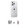 MARSİLYAN™- iPhone 16 Pro Max Kılıf Yörünge Koleksiyonu - Siyah Bilvis 3D Cam Ekran Koruyucu + Pers Alüminyum Kamera Lens - GI