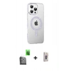 MARSİLYAN™- iPhone 16 Pro Max Kılıf Yörünge Koleksiyonu - Siyah Bilvis 3D Cam Ekran Koruyucu + Siyah Raze Metal Kamera Lens