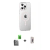 MARSİLYAN™- iPhone 16 Pro Max Kılıf Yörünge Koleksiyonu - Siyah Bilvis 3D Cam Ekran Koruyucu + Siyah Raze Metal Kamera Lens
