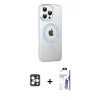 MARSİLYAN™- iPhone 16 Pro Max Kılıf Yörünge Koleksiyonu - Siyah Bilvis 3X AR HD Cam Ekran Koruyucu + PVD Metal Kamera Lens - GD