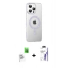 MARSİLYAN™- iPhone 16 Pro Max Kılıf Yörünge Koleksiyonu - Siyah Bilvis 3X AR HD Cam Ekran Koruyucu + Raze Metal Kamera Lens - BZ