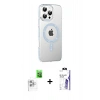 MARSİLYAN™- iPhone 16 Pro Max Kılıf Yörünge Koleksiyonu - Siyah Bilvis 3X AR HD Cam Ekran Koruyucu + Raze Metal Kamera Lens - BZ