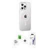 MARSİLYAN™- iPhone 16 Pro Max Kılıf Yörünge Koleksiyonu - Siyah Bilvis 3X AR HD Cam Ekran Koruyucu + Raze Metal Kamera Lens - BZ