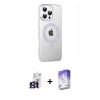 MARSİLYAN™- iPhone 16 Pro Max Kılıf Yörünge Koleksiyonu - Siyah Bilvis 5in1 3D Magic Cam Ekran Koruyucu + Bilvis Titan Kamera Lens - TMGI