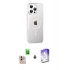 MARSİLYAN™- iPhone 16 Pro Max Kılıf Yörünge Koleksiyonu - Siyah Bilvis 5in1 3D Magic Cam Ekran Koruyucu + Raze Metal Kamera Lens - NLGY