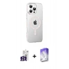 MARSİLYAN™- iPhone 16 Pro Max Kılıf Yörünge Koleksiyonu - Siyah Bilvis 5in1 3D Magic Cam Ekran Koruyucu + Bilvis Titan Kamera Lens - TMGI