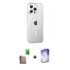 MARSİLYAN™- iPhone 16 Pro Max Kılıf Yörünge Koleksiyonu - Siyah Bilvis 5in1 3D Magic Cam Ekran Koruyucu + Raze Metal Kamera Lens - CLTM