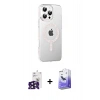 MARSİLYAN™- iPhone 16 Pro Max Kılıf Yörünge Koleksiyonu - Siyah Bilvis 5in1 5D Magic Hayalet Cam Ekran Koruyucu + Bilvis Titan Kamera Lens - SH