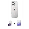 MARSİLYAN™- iPhone 16 Pro Max Kılıf Yörünge Koleksiyonu - Siyah Bilvis 5in1 5D Magic Hayalet Cam Ekran Koruyucu + Bilvis Titan Kamera Lens - GS