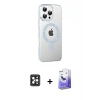 MARSİLYAN™- iPhone 16 Pro Max Kılıf Yörünge Koleksiyonu - Siyah Bilvis 5in1 5D Magic Hayalet Cam Ekran Koruyucu + PVD Metal Kamera Lens - SH