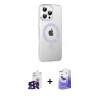 MARSİLYAN™- iPhone 16 Pro Max Kılıf Yörünge Koleksiyonu - Siyah Bilvis 5in1 5D Magic Hayalet Cam Ekran Koruyucu + Bilvis Titan Kamera Lens - SH