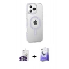 MARSİLYAN™- iPhone 16 Pro Max Kılıf Yörünge Koleksiyonu - Siyah Bilvis 5in1 5D Magic Hayalet Cam Ekran Koruyucu + Bilvis Titan Kamera Lens - GS