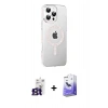 MARSİLYAN™- iPhone 16 Pro Max Kılıf Yörünge Koleksiyonu - Siyah Bilvis 5in1 5D Magic Hayalet Cam Ekran Koruyucu + Bilvis Titan Kamera Lens - TMGI