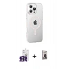 MARSİLYAN™- iPhone 16 Pro Max Kılıf Yörünge Koleksiyonu - Siyah Bilvis Hayalet Cam Ekran Koruyucu + Bilvis Titan Kamera Lens - SH