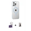 MARSİLYAN™- iPhone 16 Pro Max Kılıf Yörünge Koleksiyonu - Siyah Bilvis Hayalet Cam Ekran Koruyucu + Bilvis Titan Kamera Lens - SH