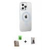 MARSİLYAN™- iPhone 16 Pro Max Kılıf Yörünge Koleksiyonu - Siyah Bilvis Hayalet Cam Ekran Koruyucu + Raze Metal Kamera Lens - CLTM