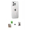 MARSİLYAN™- iPhone 16 Pro Max Kılıf Yörünge Koleksiyonu - Siyah Bilvis Hayalet Cam Ekran Koruyucu + Raze Metal Kamera Lens - CLTM