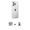 MARSİLYAN™- iPhone 16 Pro Max Kılıf Yörünge Koleksiyonu - Siyah Bilvis Hayalet Cam Ekran Koruyucu + Pers Alüminyum Kamera Lens - GI