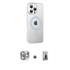 MARSİLYAN™- iPhone 16 Pro Max Kılıf Yörünge Koleksiyonu - Siyah Bilvis Hayalet Cam Ekran Koruyucu + Pers Alüminyum Kamera Lens - GI