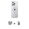 MARSİLYAN™- iPhone 16 Pro Max Kılıf Yörünge Koleksiyonu - Siyah Bilvis Hayalet Cam Ekran Koruyucu + Pers Alüminyum Kamera Lens - GI