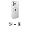 MARSİLYAN™- iPhone 16 Pro Max Kılıf Yörünge Koleksiyonu - Siyah Bilvis Hayalet Cam Ekran Koruyucu + Pers Alüminyum Kamera Lens - GS