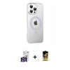MARSİLYAN™- iPhone 16 Pro Max Kılıf Yörünge Koleksiyonu - Siyah Buffer Cam Ekran Koruyucu + Bilvis Titan Kamera Lens - TMGI